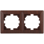 Рамка ЭРА Intro Solo 4-502-10 для розеток и выключателей на 2 поста венге