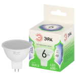 Лампочка светодиодная ЭРА GREEN LINE LED MR16-6W-865-GU5.3 GL GU5.3 6 Вт софит холодный свет Лампочка светодиодная ЭРА GREEN LINE LED MR16-6W-865-GU5.3 GL GU5.3 6 Вт софит холодный свет