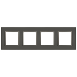 Рамка для розеток и выключателей ЭРА Elegance 14-5104-16 на 4 поста, стекло, титан