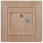 Розетка компьютерная Intro Solo 4-303-11 RJ45 скрытой установки сосна Розетка компьютерная Intro Solo 4-303-11 RJ45 скрытой установки сосна