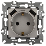 Розетка ЭРА Серия 12 12-4109-16 , 2P+E 16A-250В, штор. с 2xUSB 5В-3А, титан