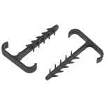 Дюбель хомут ЭРА NO-225-226 Т-образный 6-12мм чёрный (10 штук)