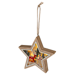 Светильник ЭРА ENGDS-4L новогодний светодиодный Звездочка подвесной 15 см 2*АА