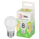 Лампочка светодиодная ЭРА GREEN LINE LED P45-8W-830-E27 GL E27 8 Вт шар теплый свет Лампочка светодиодная ЭРА GREEN LINE LED P45-8W-830-E27 GL E27 8 Вт шар теплый свет