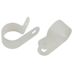 Скоба кабельная нейлоновая под винт ЭРА NO-225-262 5 мм белая 50 шт