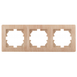 Рамка ЭРА Intro Solo 4-503-11 для розеток и выключателей на 3 поста сосна
