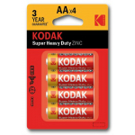 Батарейки Kodak R6-4BL SUPER HEAVY DUTY Zinc [KAAHZ-4] (80/400/26400)