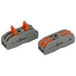 Клемма ЭРА NO-225-449 проходная 222-2412 с рычагами 2 полюса 0.08-2.5/4 мм2 (упаковка 2 шт.)