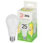 Лампочка светодиодная ЭРА GREEN LINE LED A60-25W-830-E27 GL E27 25 Вт груша теплый свет Лампочка светодиодная ЭРА GREEN LINE LED A60-25W-830-E27 GL E27 25 Вт груша теплый свет