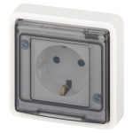 Розетка ЭРА Эксперт 11-2522-01 2P+E IP55, шторки, 16A-250В, СУ, белый