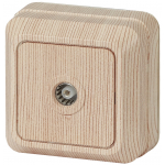 Розетка ЭРА Intro Quadro 2-301-11 16А 250В накладная сосна телевизионная