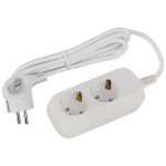 Удлинитель электрический ЭРА UDL-16-215-E Greenline 2 розетки с заземлением 1,5м ПВС 3x1мм2