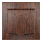 Розетка ЭРА Intro Plano 1-203-10 16А 250В венге с заземлением с крышкой