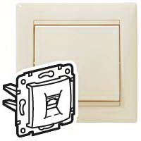 Розетка RJ45x1 в рамку ISDN слоновая кость VALENA Legrand Розетка RJ45x1 в рамку ISDN слоновая кость VALENA Legrand