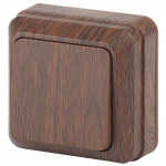 Выключатель ЭРА Intro Quadro 2-101-10 10А 250В накладной венге одноклавишный