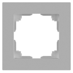 Рамка для розеток и выключателей Intro Accent 6-501-03 на 1 пост, СУ, алюминий