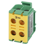 Клемма силовая вводная КСВ ЭРА NO-224-139 двойная (KE66.3) 6-50 мм² желтая/зеленая "PE"