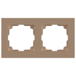 Рамка для розеток и выключателей Intro Accent 6-502-04 на 2 поста, СУ, шампань