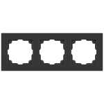 Рамка для розеток и выключателей Intro Accent 6-503-07 на 3 поста, СУ, графит