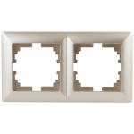 Рамка ЭРА Intro Solo 4-502-04 для розеток и выключателей на 2 поста шампань