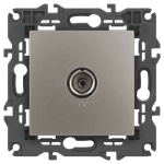 Розетка ЭРА Elegance 14-3101-16 TV одиночная, титан
