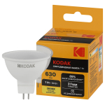 Лампочка светодиодная Kodak LED KODAK MR16-7W-830-GU5.3 GU5.3 7Вт софит теплый белый свет