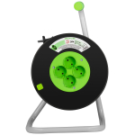 Удлинитель силовой ЭРА GREEN LINE KAT-2x1-40m Greenline на катушке пластик 4 розетки без заземления 40м ПВС 2x1мм2