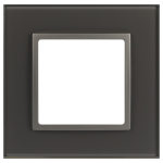 Рамка для розеток и выключателей ЭРА Elegance 14-5101-16 на 1 пост, стекло, титан