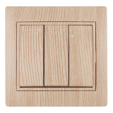 Выключатель ЭРА Intro Plano 1-106-11 10А 250В сосна тройной