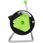 Удлинитель силовой ЭРА GREEN LINE GAZ-2x0.75-30m Greenline на катушке пластик 1 розетка без заземления 30м ПВС 2x0.75мм2