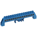 Шина ЭРА NO-224-114 N ноль в комбинированном изоляторе на DIN-рейку ШНИ-8х12-16-Д-синий