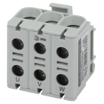 Клемма силовая вводная КСВ ЭРА NO-224-143 тройная (KE61.03) 6-50 мм² серая "L"