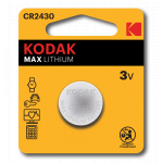 Батарейки Kodak CR2430-1BL MAX Lithium (60/240/42000) Батарейки Kodak CR2430-1BL MAX Lithium (60/240/42000)
