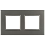Рамка для розеток и выключателей ЭРА Elegance 14-5012-16 Classic, на 2 поста, титан