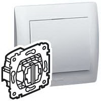Механизм выключателя двухклавишного с подсветкой PRO21 Galea Life Legrand