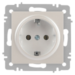 Розетка Intro Accent 6-202-06 2P+E Schuko, 16А-250В, IP20, СУ, перламутр