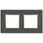 Рамка для розеток и выключателей ЭРА Elegance 14-5102-16 на 2 поста, стекло, титан
