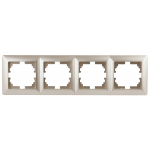 Рамка ЭРА Intro Solo 4-504-04 для розеток и выключателей на 4 поста шампань