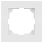 Рамка для розеток и выключателей Intro Accent 6-501-01М на 1 пост, СУ, белый матовый