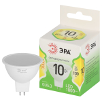 Лампа светодиодная ЭРА GREEN LINE LED MR16-10W-830-GU5.3 GL 10Вт софит теплый свет GU5.3
