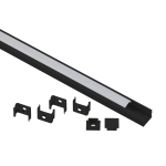 Комплект с накладным анодированным профилем ЭРА 1612B 16х12мм, 2м, черный САВ261