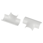 Т-образный угол ЭРА T-KK-30-13-FW для полукруглого кабель-канала белый 30х13мм 2шт/комплект