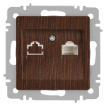 Розетка Intro Accent 6-303-10 информационная RJ45, IP20, СУ, венге