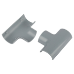 Т-образный угол ЭРА T-KK-30-13-F для полукруглого кабель-канала серый 30х13мм 2шт/комплект