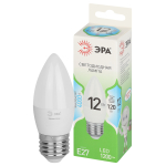 Лампочка светодиодная ЭРА GREEN LINE LED B35-12W-840-E27 GL E27 12 Вт свеча яркий белый свет Лампочка светодиодная ЭРА GREEN LINE LED B35-12W-840-E27 GL E27 12 Вт свеча яркий белый свет