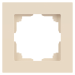 Рамка для розеток и выключателей Intro Accent 6-501-02 на 1 пост, СУ, слоновая кость