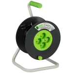 Удлинитель силовой ЭРА GREEN LINE KAT-2x0.75-15m Greenline на катушке пластик 4 розетки без заземления 15м ПВС 2x0.75мм2