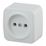 Розетка ЭРА Intro Polo 3-201-01 16А 250В накладная белый без заземления