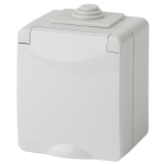 Розетка ЭРА Эксперт 11-2601-03 накладная IP65 16A 250В серый с заземлением