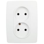 Розетка ЭРА Серия 12 12-2107-01М , 2X2P, 16А-250В, белый матовый